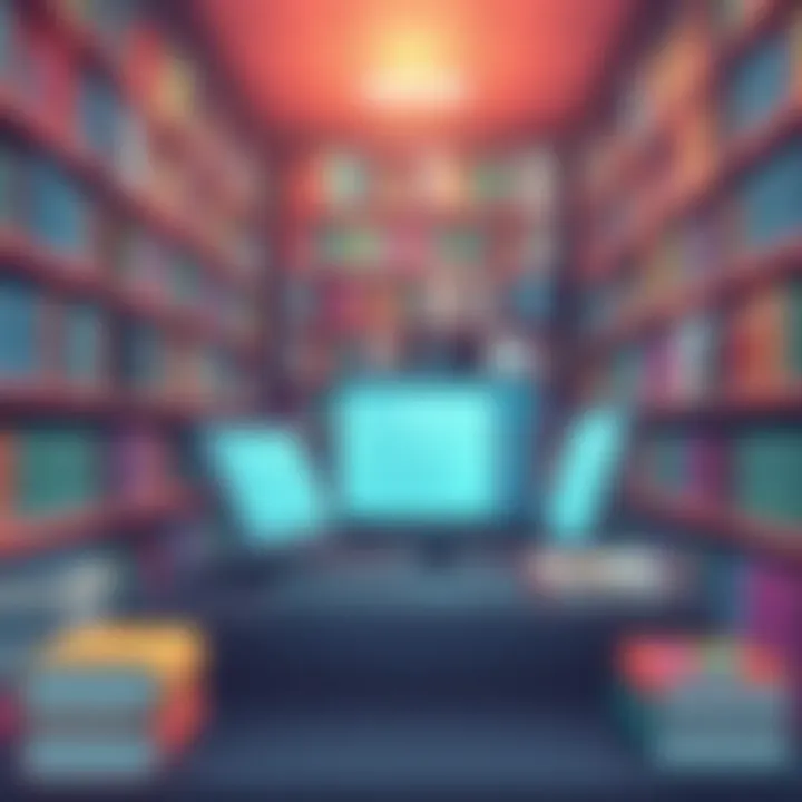 Exploring Digital Documentation Resources Illustration of a digital library showcasing diverse documentation resources