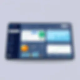 A digital dashboard showcasing project management tool features