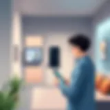 Residential Intercom User Experience A modern intercom system in a residential setting showcasing user-friendly design.