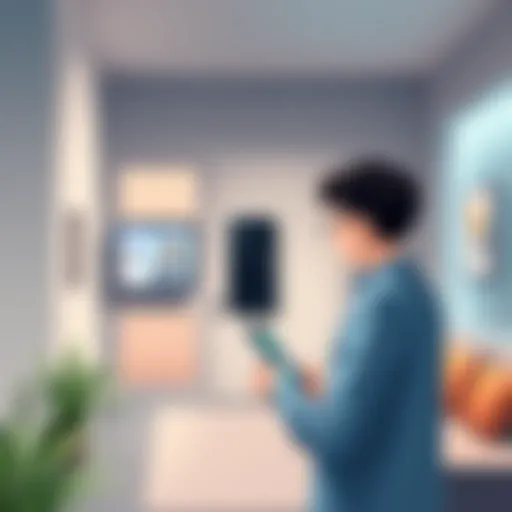 Residential Intercom User Experience A modern intercom system in a residential setting showcasing user-friendly design.