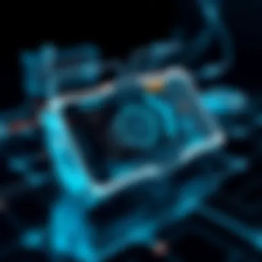 Futuristic Gadget with AI Integration A futuristic gadget showcasing AI technology