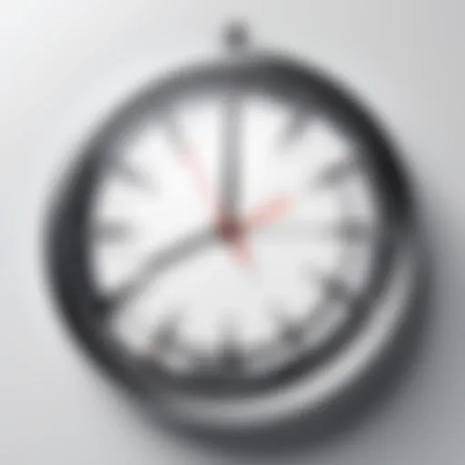 Clock representing optimal time management techniques