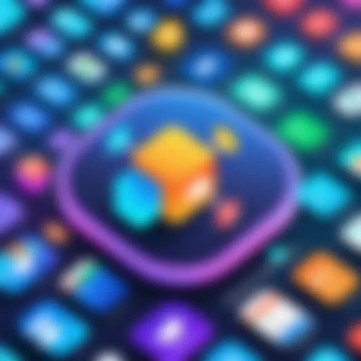 Illustration showing direct competitors in the app market.