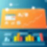 Illustration showcasing A/B testing concepts with graphs and charts.