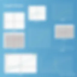 A detailed illustration of various types of graph sheets including coordinate systems