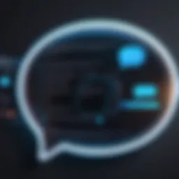 Visual representation of intercom chat bubble design