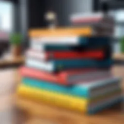 A stack of psychology books on a wooden table, highlighting diverse titles