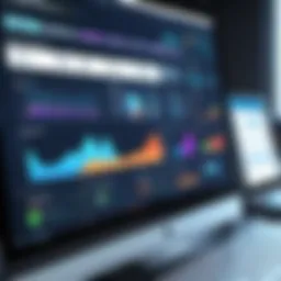 A digital dashboard displaying project metrics and progress