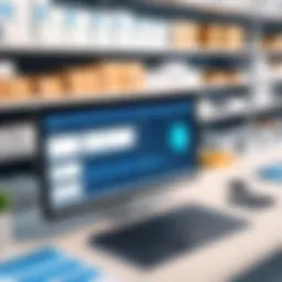 Visual representation of inventory management software interface