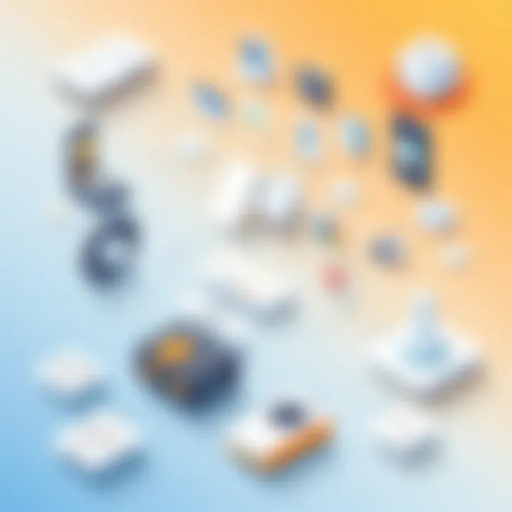 UI/UX Design Framework Components Visual representation of components in a UI/UX design framework.