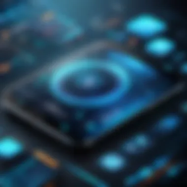Futuristic UI Trends and Innovations A futuristic depiction of UI trends and innovations