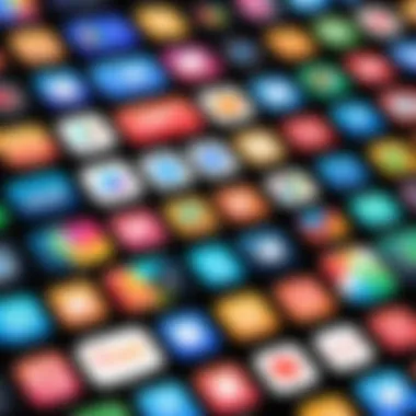 Diverse App Categories Navigating through diverse app categories
