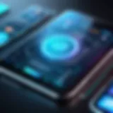 Innovative App Design Innovative app design on futuristic device