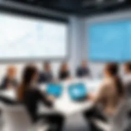 Virtual brainstorming session illustration